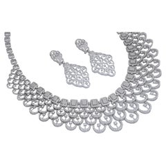 Collier en or 14 carats et diamants naturels de 18,85 carats