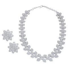 Natural Diamond Necklace with 22.60 Carats Diamond and Gold 14k