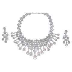 Natural Diamond Necklace with 27.66 Carats Diamond and Gold 14k