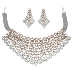 Natural Diamond Necklace with 39.28cts Diamond and Gold 14k