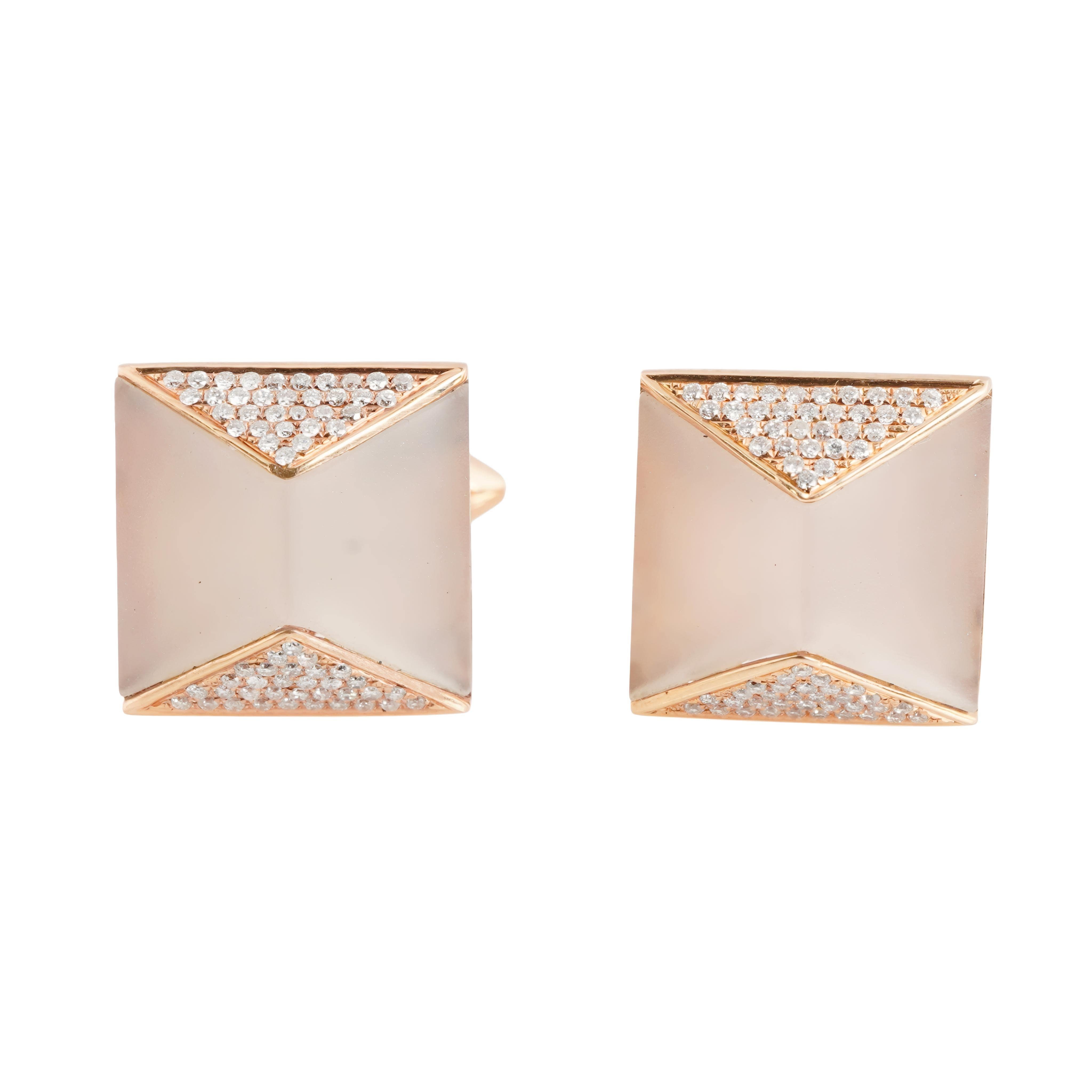 De las mujeres Gemelos de ónice con diamante natural en oro de 18 quilates en venta