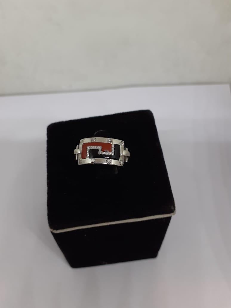 Bague Onex en or 18 carats avec diamants naturels de 0,10 carat et onex de 1,48 carat Neuf - En vente à New York, NY