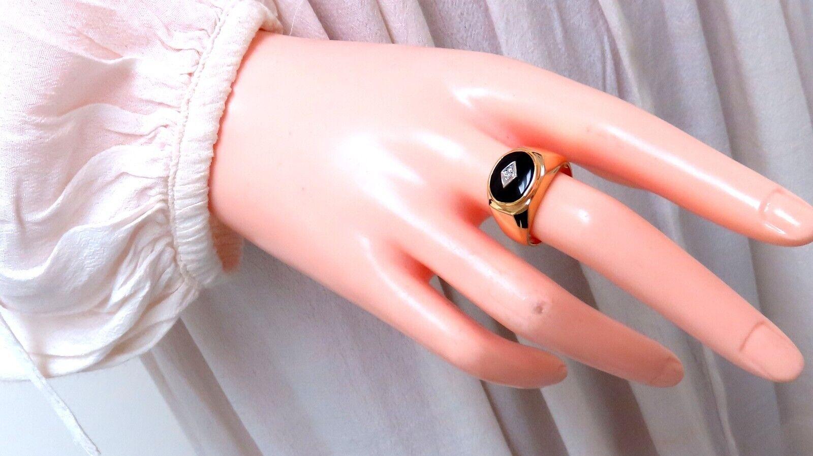 mens pinky rings gold black onyx