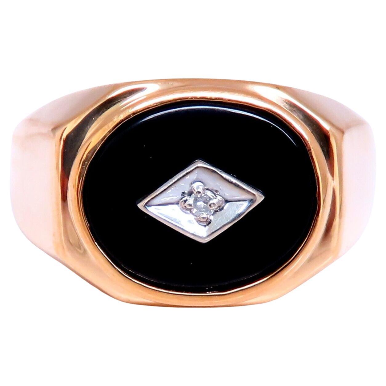 Black Spinel Two Stone Pinky Ring | LUO