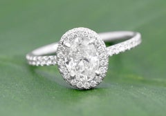 Natural Diamond Oval Cut 1.75 Carat GIA Eternity Engagement Ring Platinum