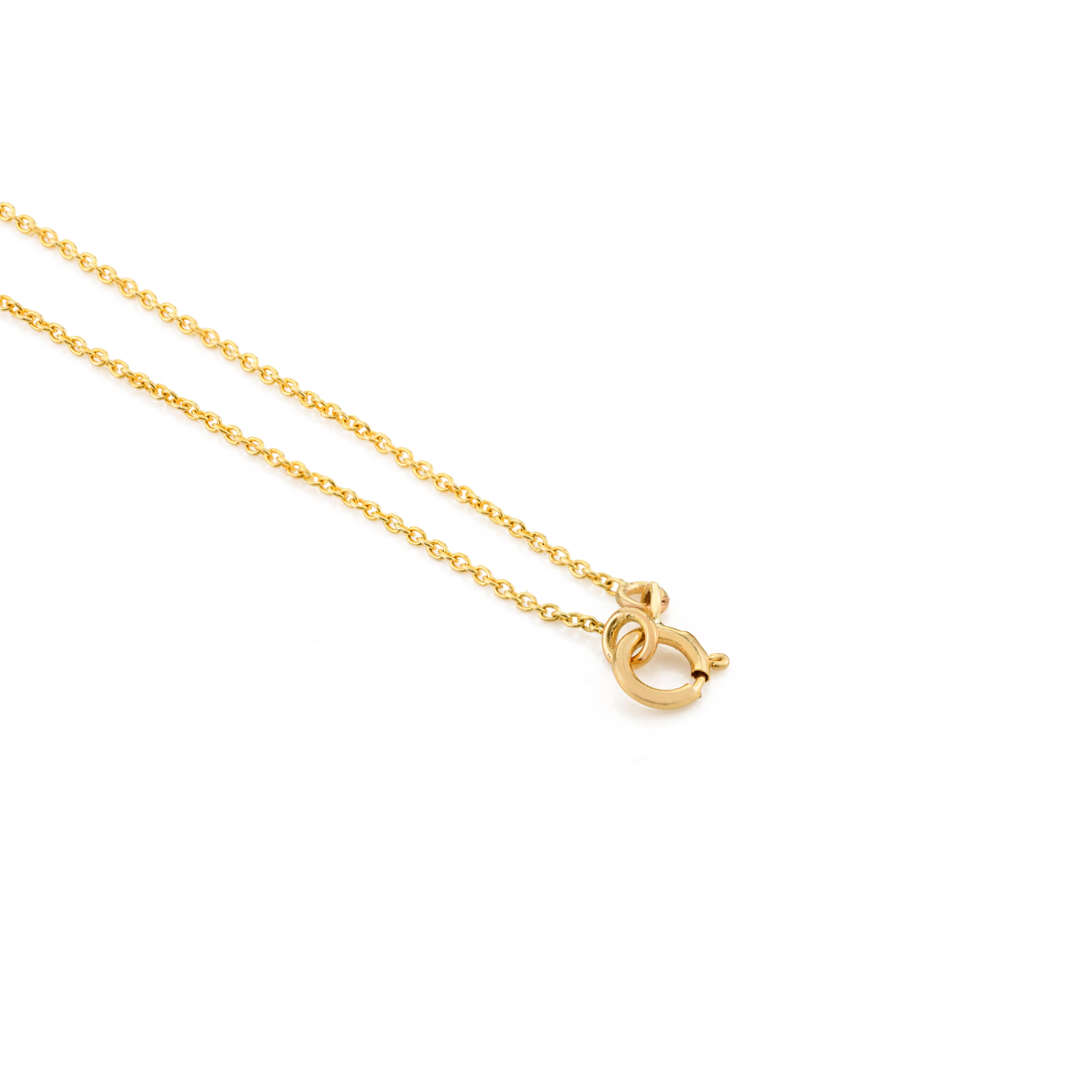 Natural Diamond Panda Bear Pendant Necklace with Emerald in 18k Yellow Gold For Sale 2