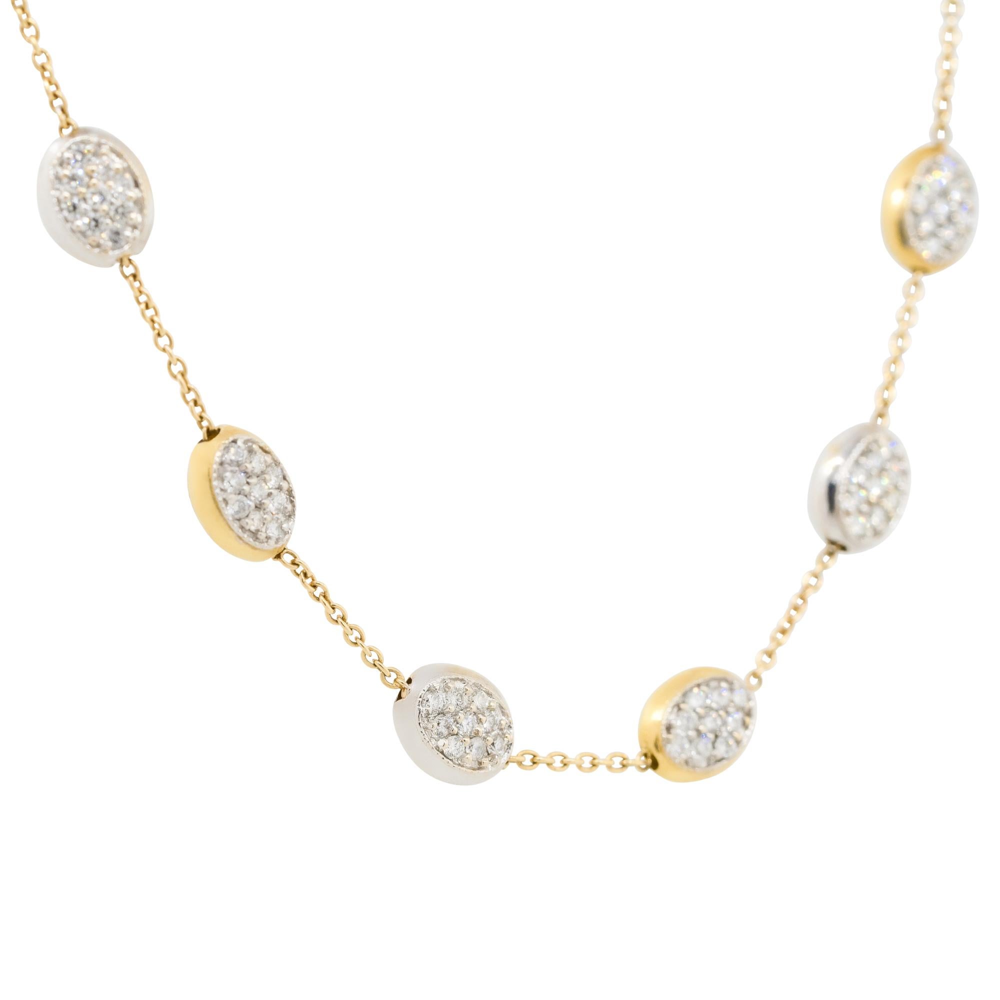 Collana lunga con pavé di diamanti naturali a 18 carati In magazzino

Questa affascinante collana lunga con pavé di diamanti naturali è realizzata in oro 18 carati e presenta un design unico che unisce eleganza e modernità. I diamanti scintillanti