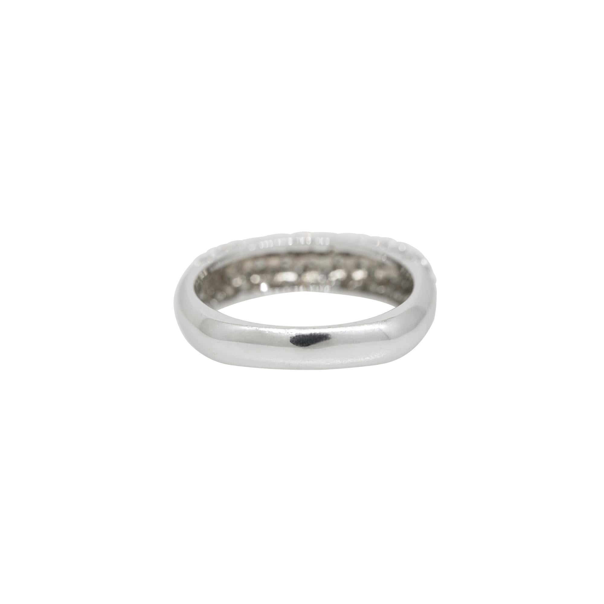 De las mujeres Anillo de Moda de 18 Quilates con Diamante Natural Cuadrado Pave En Stock