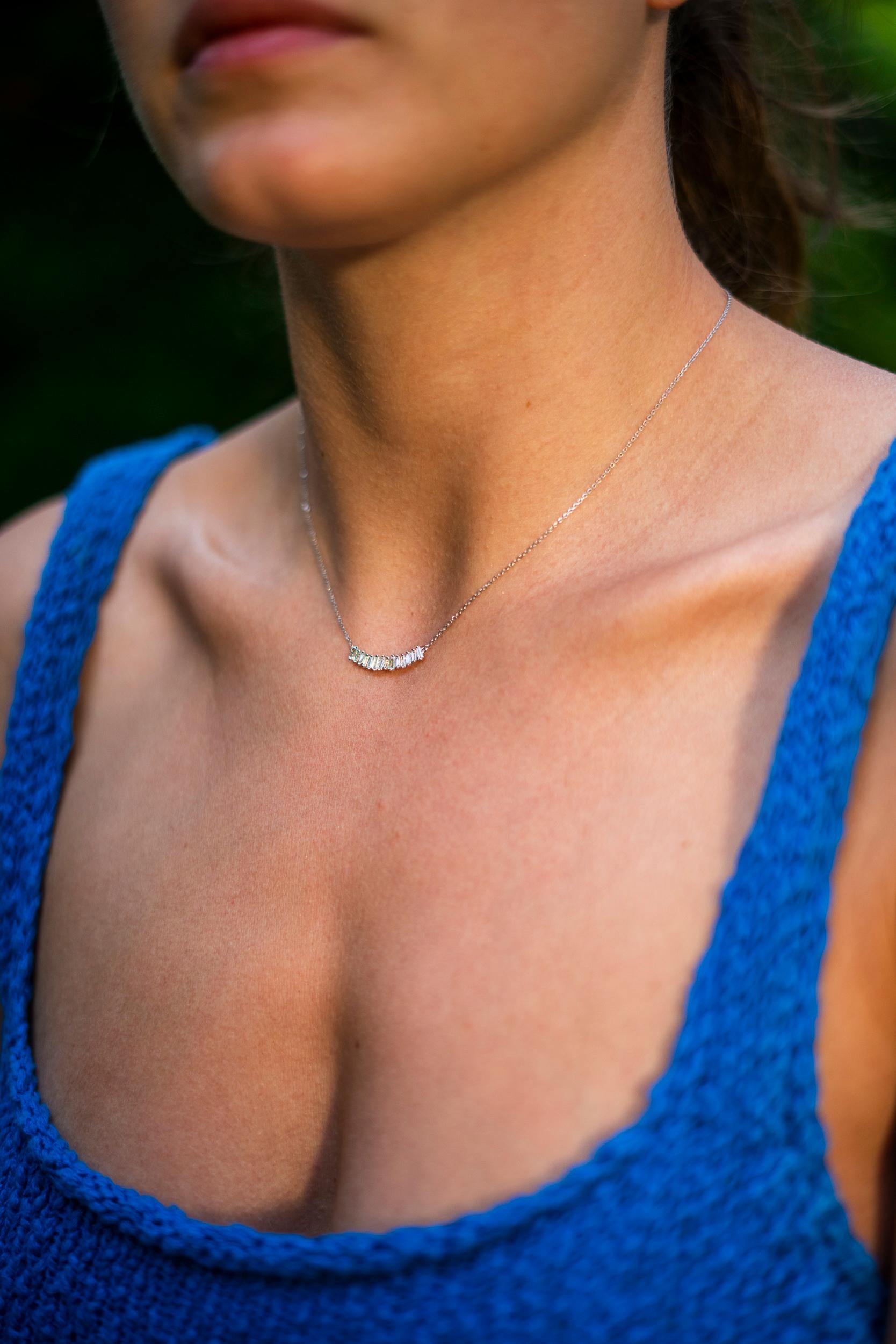 Ciondolo con diamante naturale da 0,45 carati, bianco 18 carati  Collana con catena d'oro In condizioni Nuovo in vendita a Antwerpen, BE