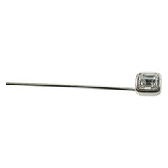 Broche en diamant naturel .50 ct Platinum Vintage