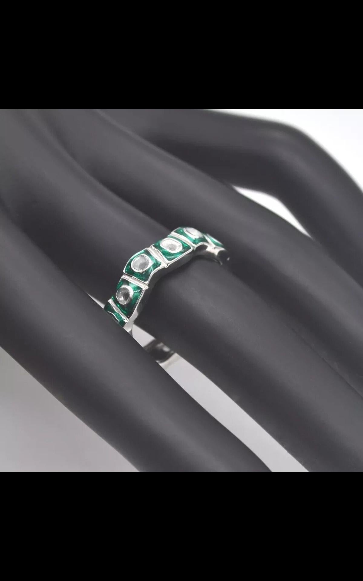 Natural Diamond polki Band  polki Ring In New Condition For Sale In Chicago, IL