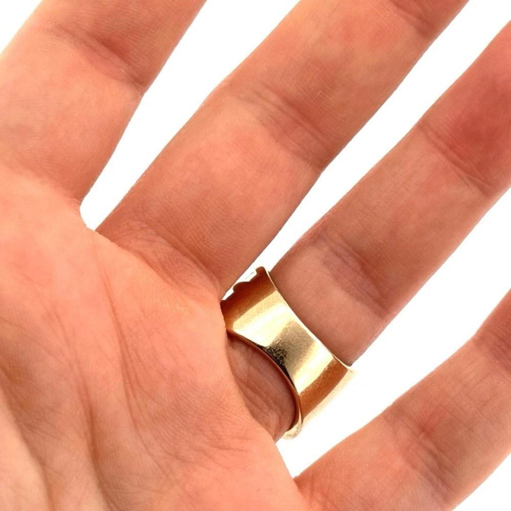 Natural Diamond Princess, Baguette, Round 3.5CTW 14K White VS F-G Wide Band Ring For Sale 2