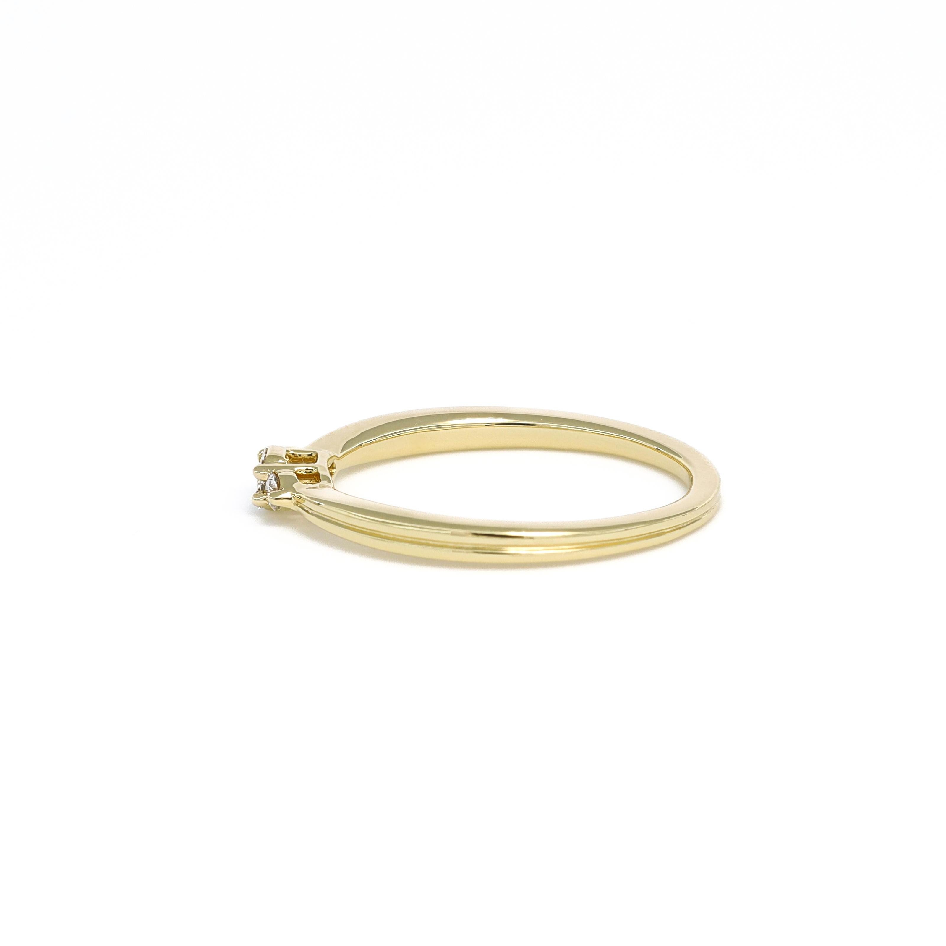 Natural Diamond Ring 0.11 Carats 18 Karat Rose Gold Engagement Ring  For Sale 7