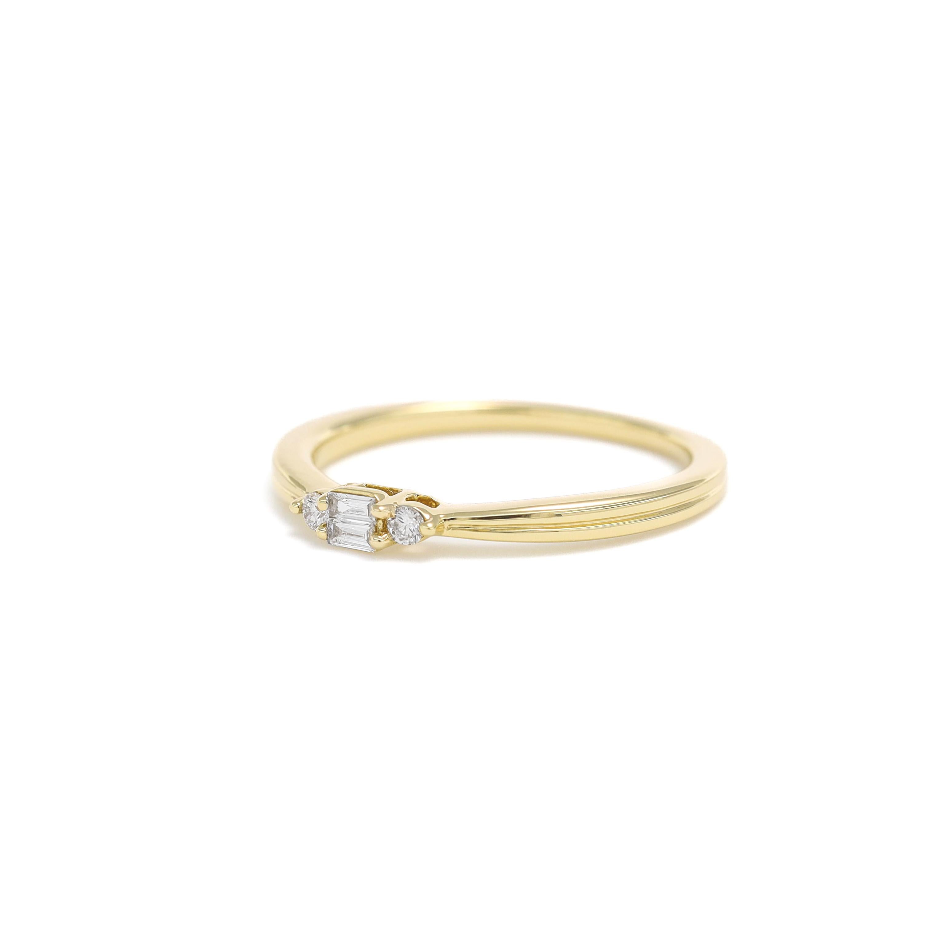 Natural Diamond Ring 0.11 Carats 18 Karat Rose Gold Engagement Ring  For Sale 8