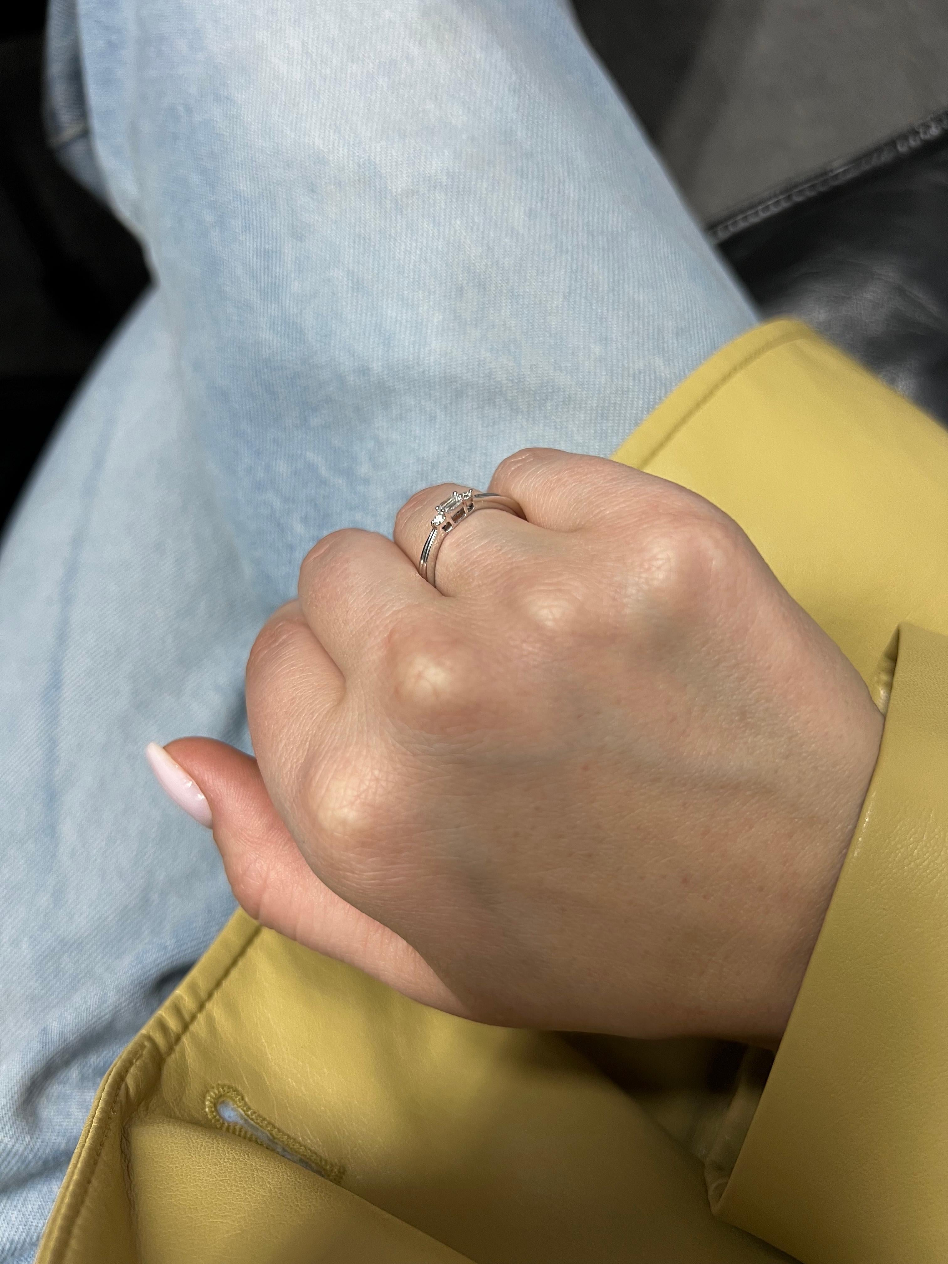 Natural Diamond Ring 0.11 Carats 18 Karat Rose Gold Engagement Ring  For Sale 12