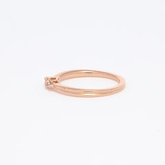 Natural Diamond Ring 0.12 Carats 18 Karat Rose Gold Engagement Ring