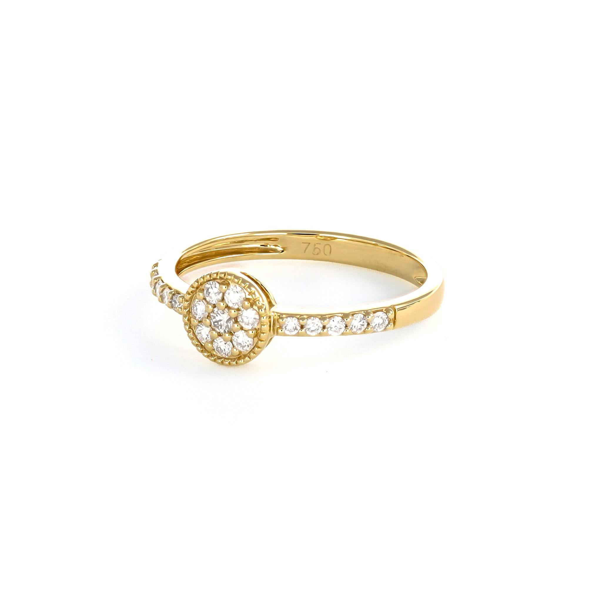 Natural Diamond Ring 0.25 carats 18 Karat Rose Gold Engagement Ring  For Sale 6
