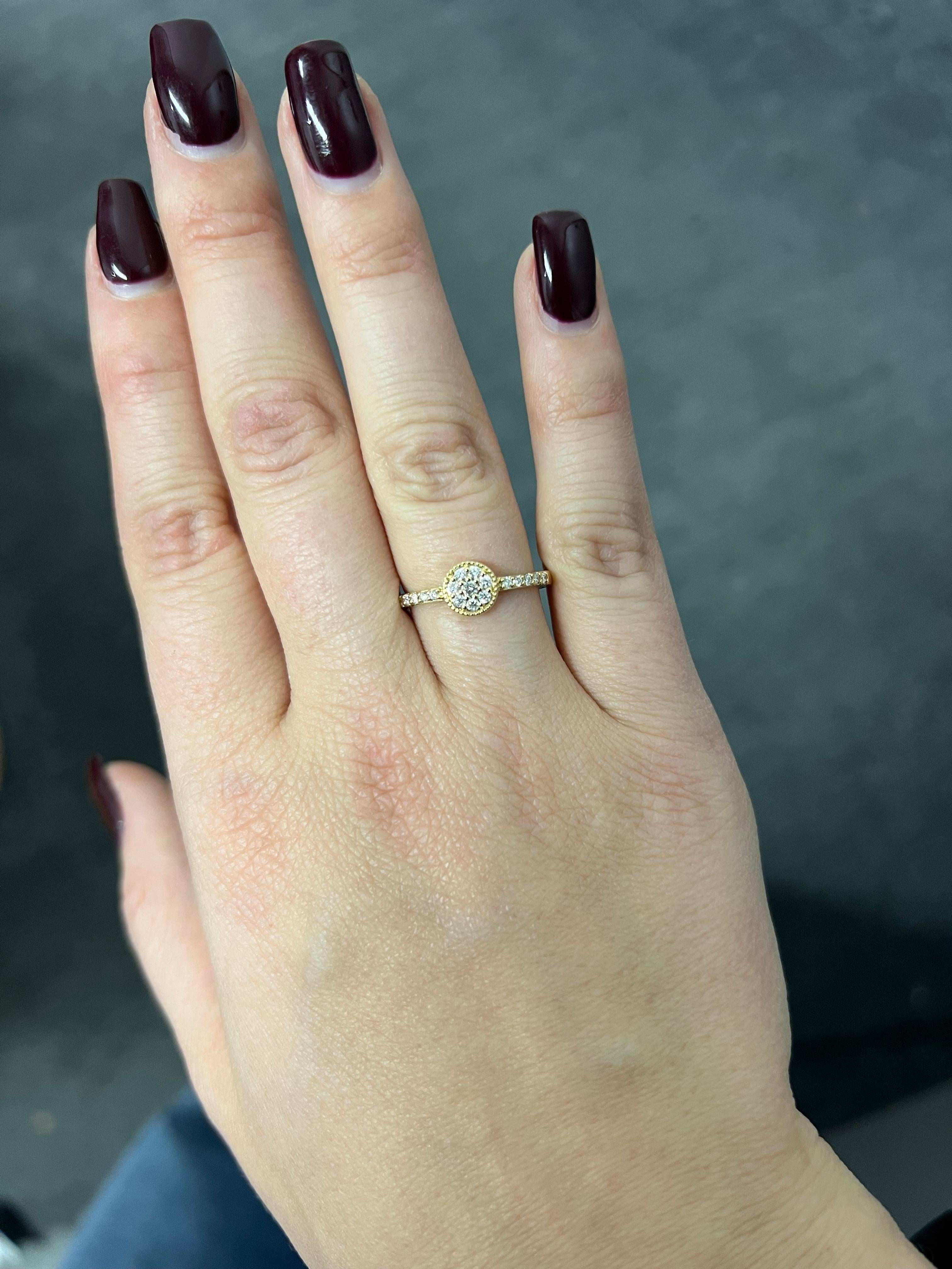 Natural Diamond Ring 0.25 carats 18 Karat Rose Gold Engagement Ring  For Sale 9