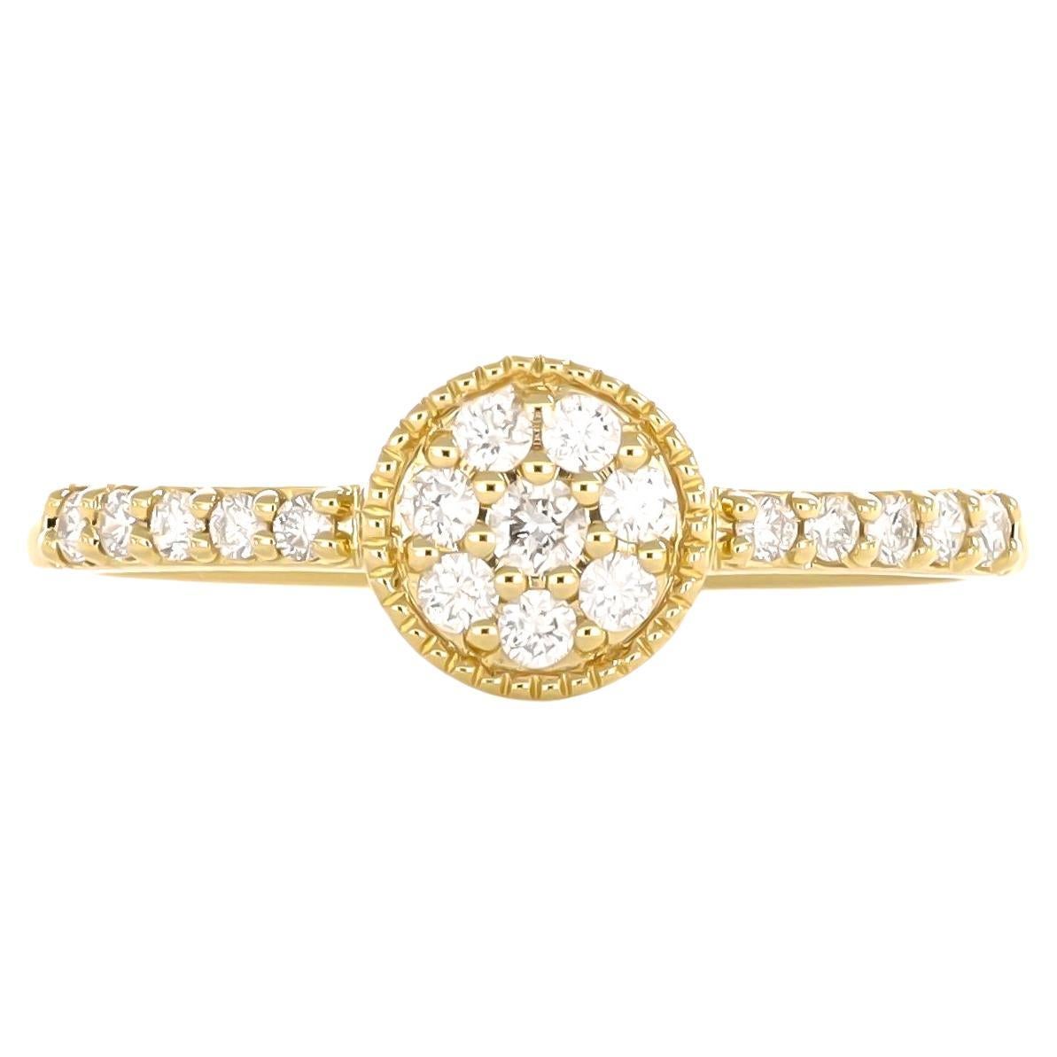 This minimalist white diamond ring embodies understated elegance with its simple cluster set design and accented shanks, making it an ideal choice for both everyday wear and thoughtful gifting.

With a total carat weight of 0.25, the diamonds are