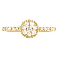 Natural Diamond Ring 0.27 carats 18 Karat Rose Gold Engagement Ring