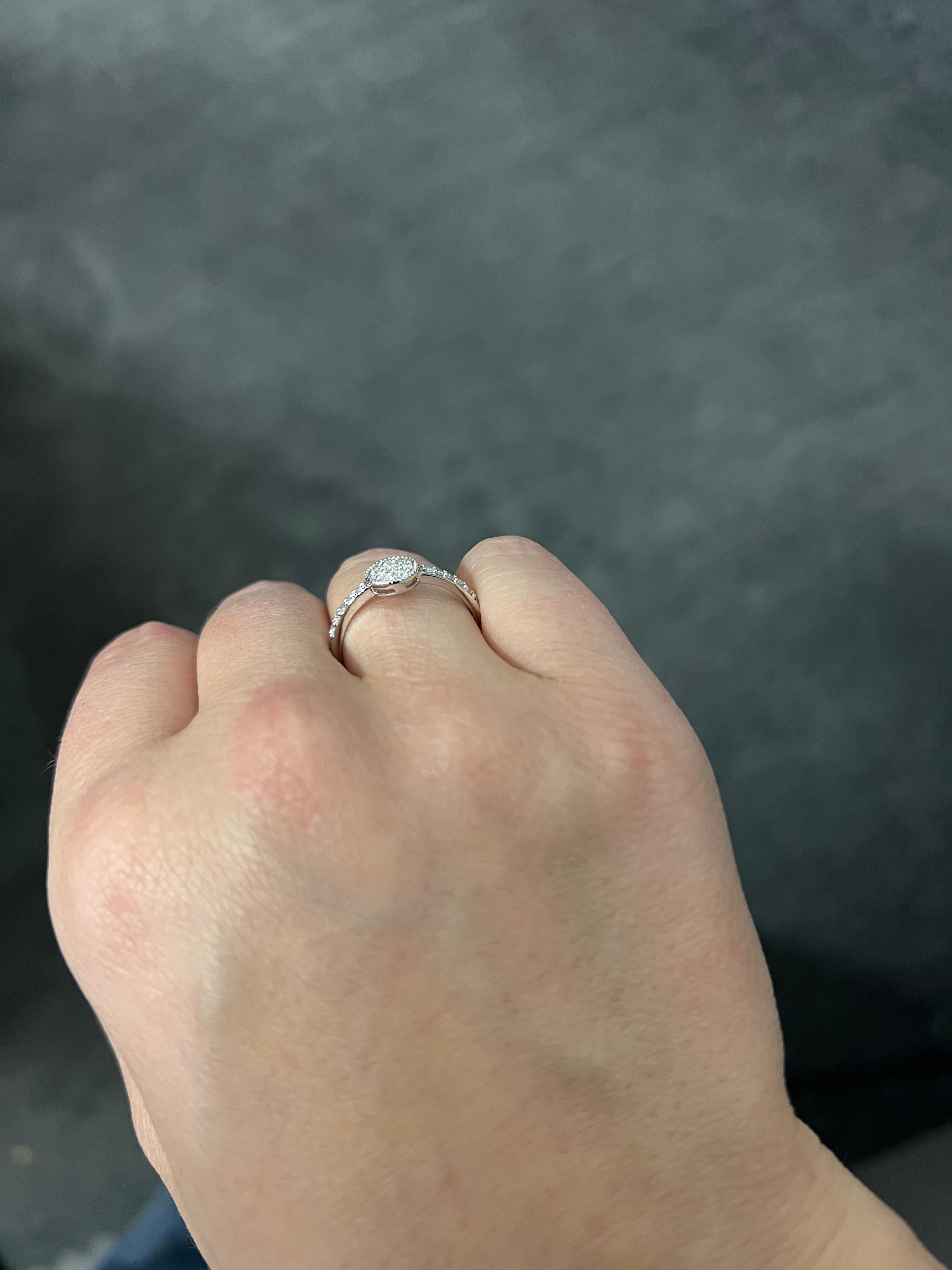 Natural Diamond Ring 0.25 carats 18 Karat Rose Gold Engagement Ring  For Sale 2