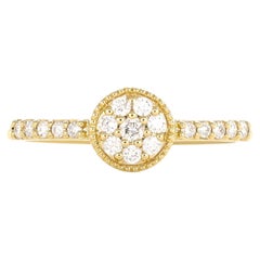 Natural Diamond Ring 0.25 cts 18 Karat Yellow Gold Engagement Ring 