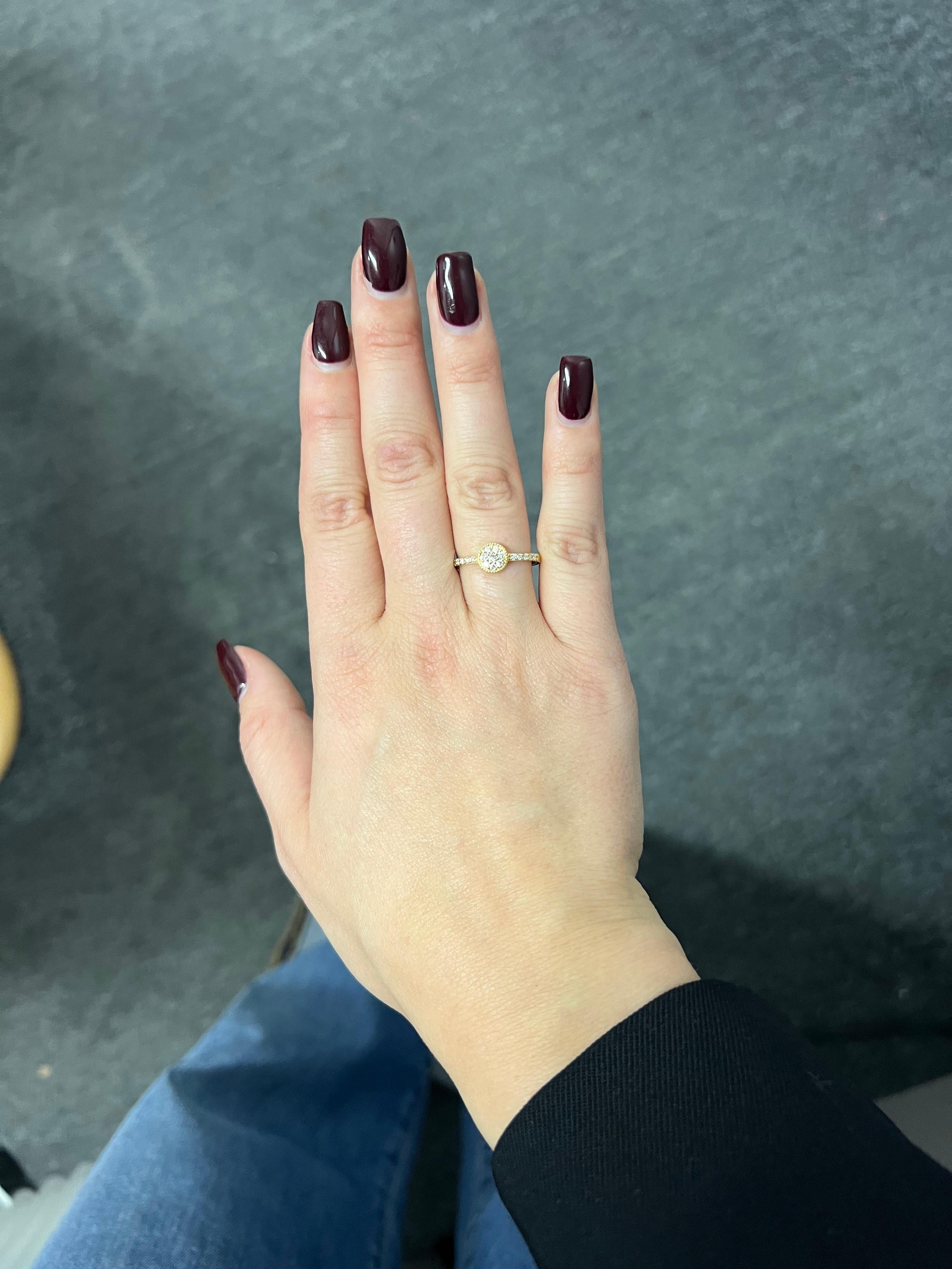 Bague de fiançailles en or blanc 18 carats avec diamant naturel de 0,27 carat Neuf - En vente à Antwerpen, BE