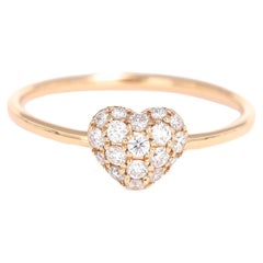 Natural Diamond Ring 0.30 Carats 18 Karat Rose Gold Engagement Ring 