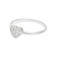 Natural Diamond Ring 0.30 Carats 18 Karat White Gold Engagement Ring