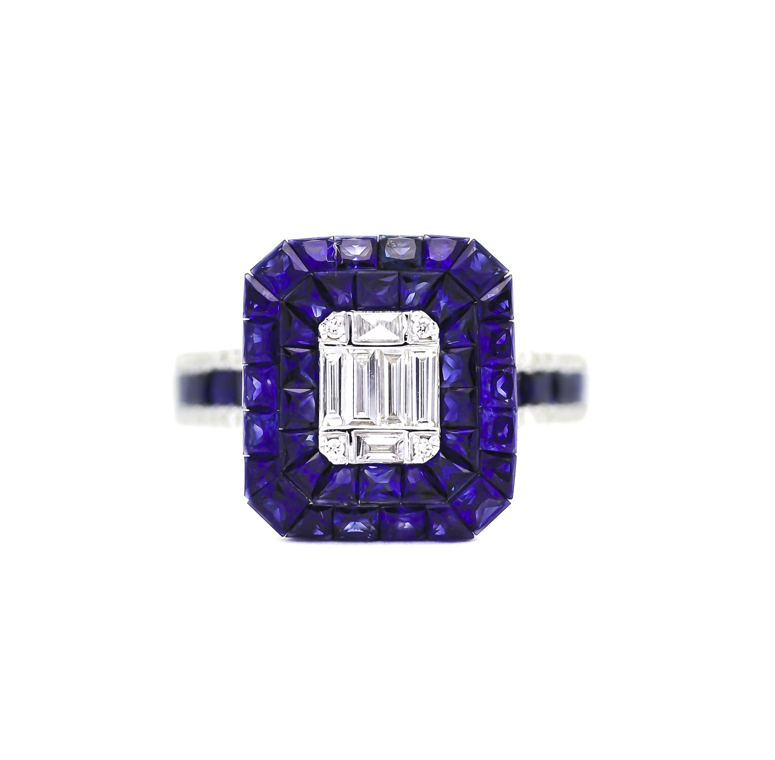 Natürlicher Diamantring 0,35 Karat 18 KT Roségold Natürliche Rubine Ring  im Angebot 3