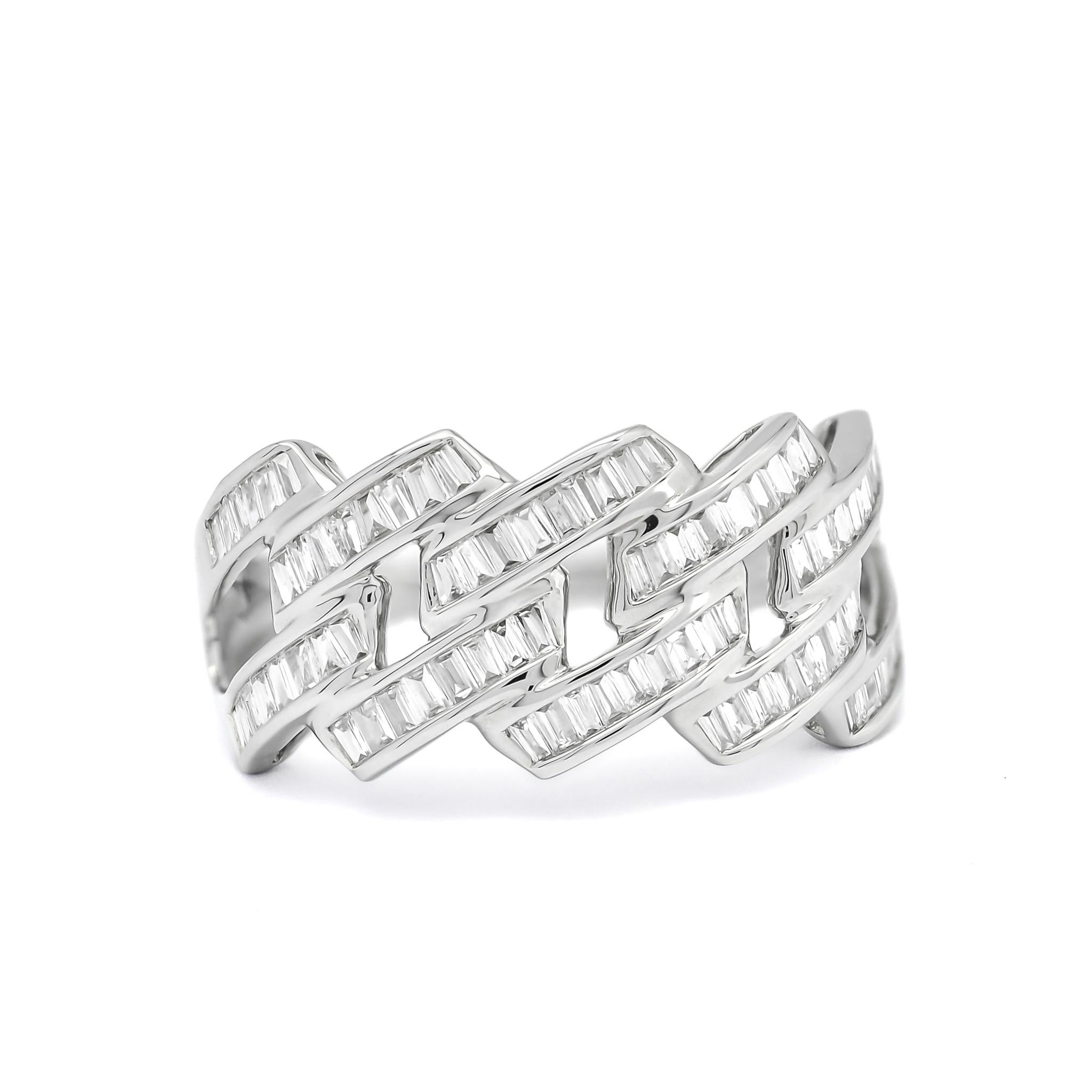 Statement-Ring aus 18 Karat Weißgold mit natürlichem Diamanten von 0,60 Karat im Angebot 4