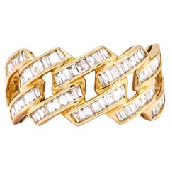 Statement-Ring aus 18 Karat Gelbgold mit natürlichem Diamanten von 0,60 Karat 