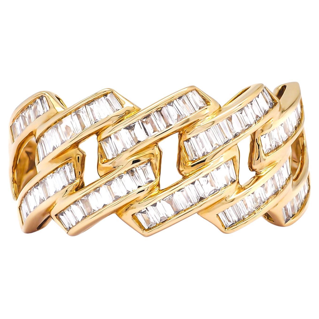 Bague fantaisie en or jaune 18 carats avec diamant naturel de 0,60 carat