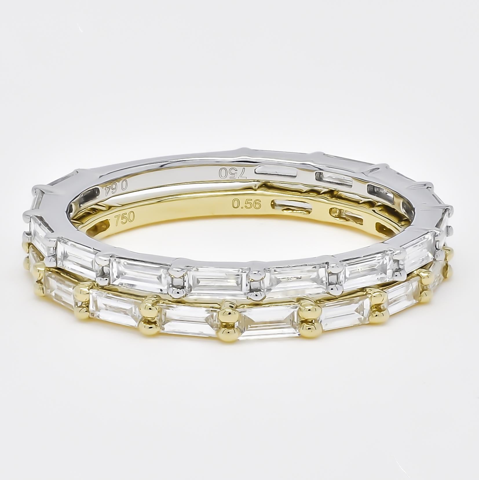Natural Diamond Ring 0.77 carats 18KT White Gold Diamond Engagement Wedding Band For Sale 5