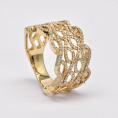 Natürlicher Diamantring 0,82 ct 18 Karat Roségold Designer-Cocktailring