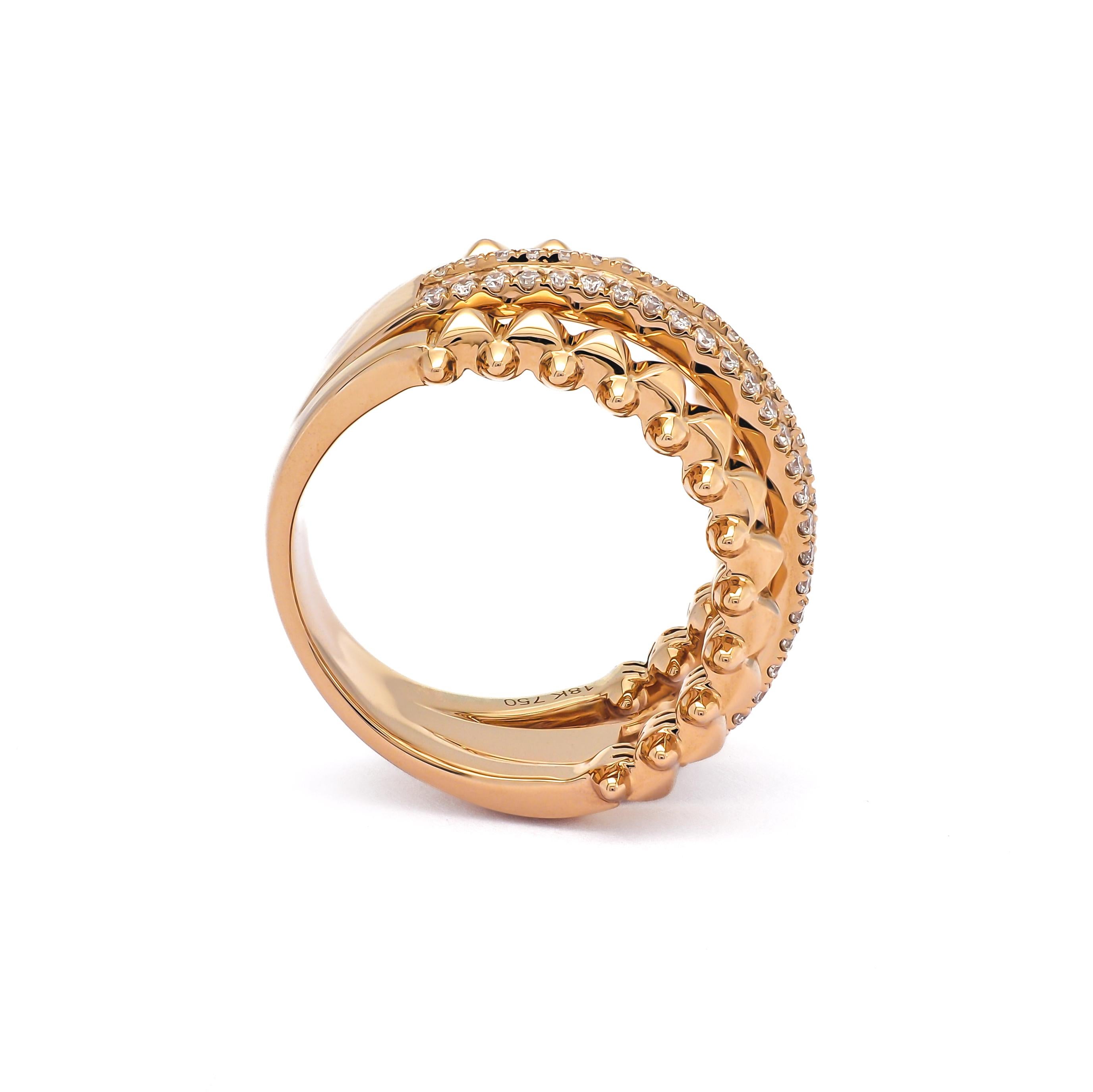 Anillo de diamantes naturales 0,83 CT 18KT Oro rosa Baguette Diseñador Eternity Band Corte baguette en venta