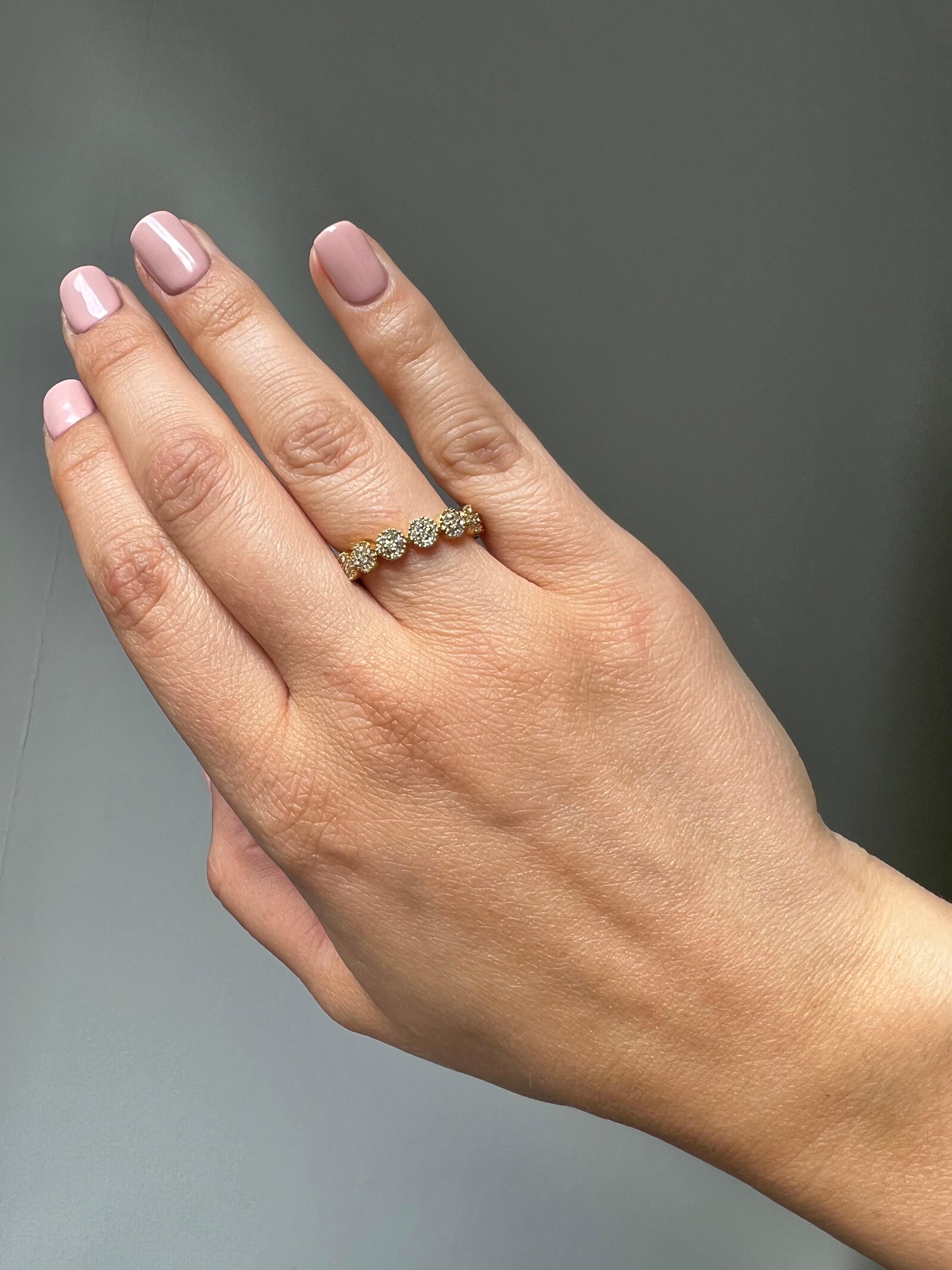 Natural Diamond Ring 1.25 cts 18 Karat White Gold Eternity Wedding Band Ring For Sale 2