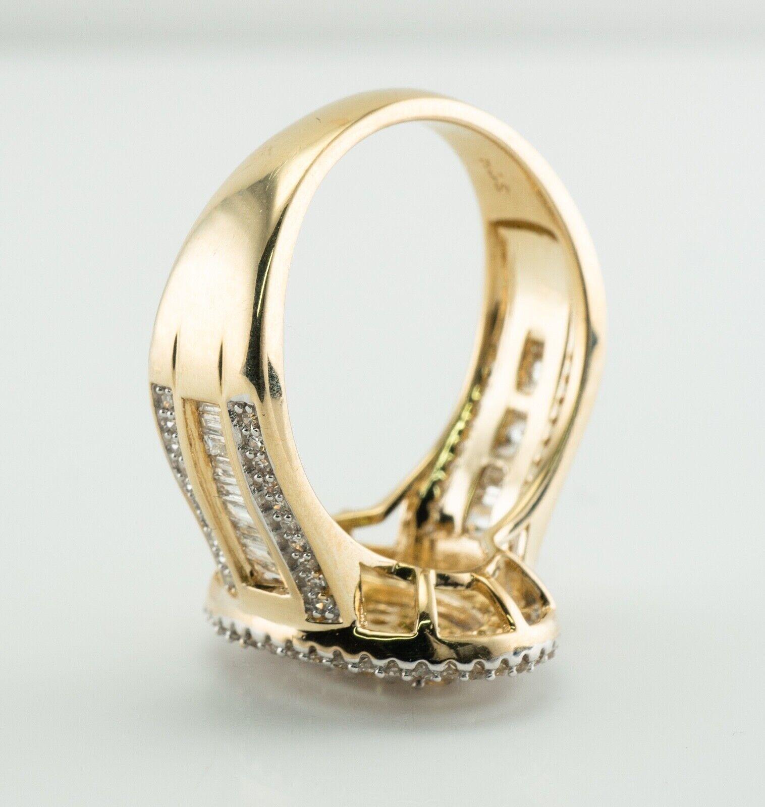 Natürlicher Diamantring 14K Gold Cluster gestempelt HDS (Rundschliff) im Angebot