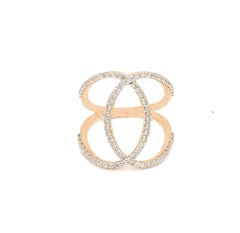 Contemporary 0.68ct Diamond Ring in 14K Yellow Gold, India, New