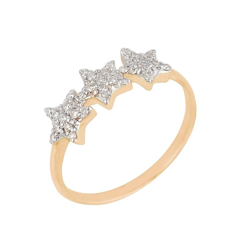 Taglio Asscher Anello con diamante Nature in oro 14K in vendita