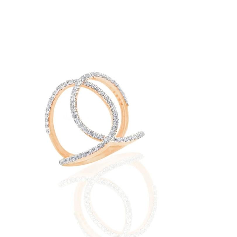 Taglio Asscher Anello con diamante Nature in oro 14K in vendita