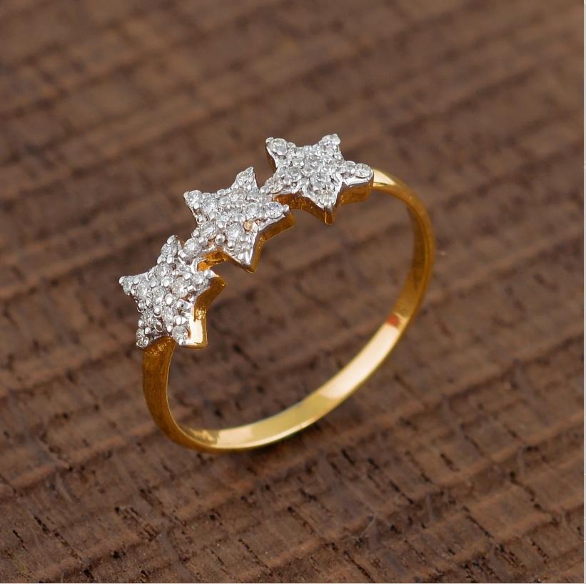 Anello con diamante Nature in oro 14K In condizioni Nuovo in vendita a jaipur, IN