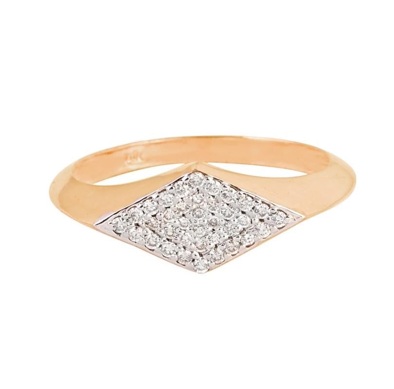 Anello con diamante Nature in oro 14K In condizioni Nuovo in vendita a jaipur, IN