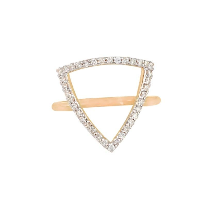 Anello con diamante Nature in oro 14K In condizioni Nuovo in vendita a jaipur, IN