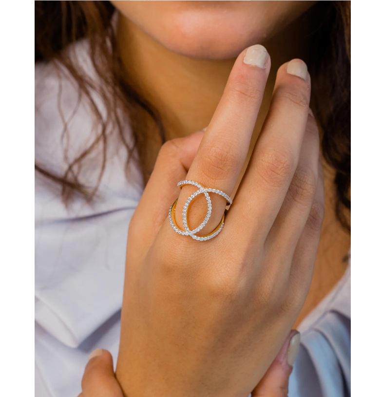 Anello con diamante Nature in oro 14K In condizioni Nuovo in vendita a jaipur, IN