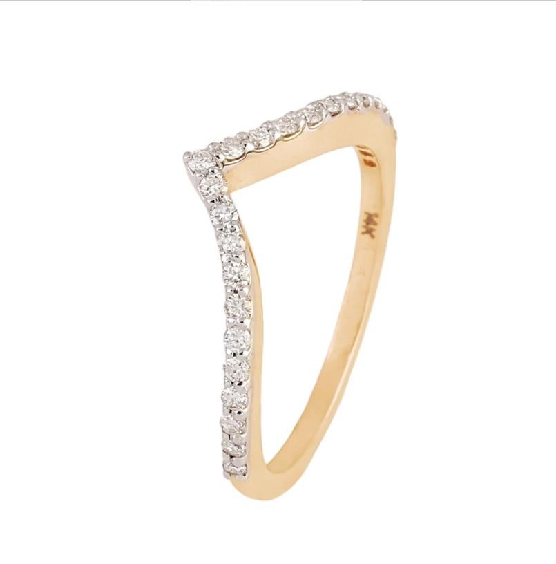 Donna Anello con diamante Nature in oro 14K in vendita