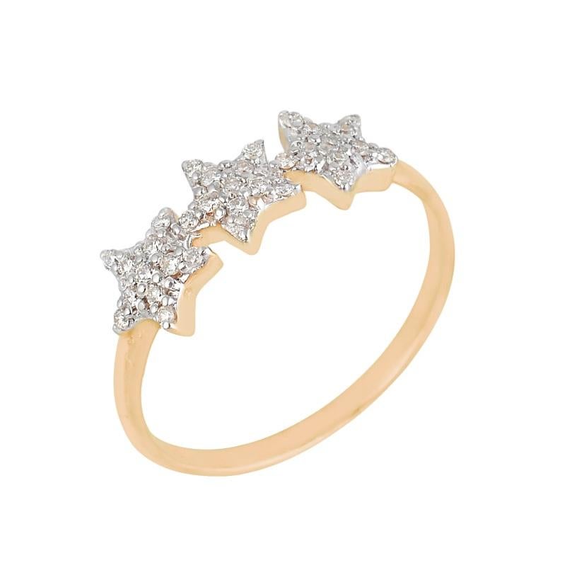 Donna Anello con diamante Nature in oro 14K in vendita