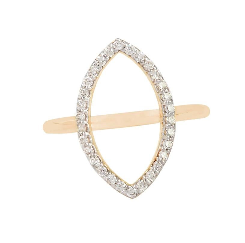Donna Anello con diamante Nature in oro 14K in vendita