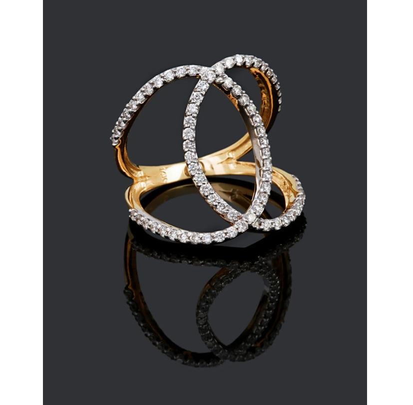 Donna Anello con diamante Nature in oro 14K in vendita