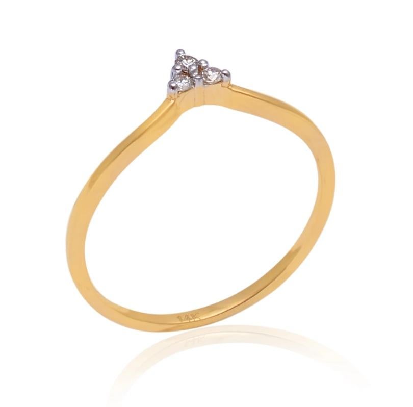 Natural diamond ring 14k gold For Sale 1